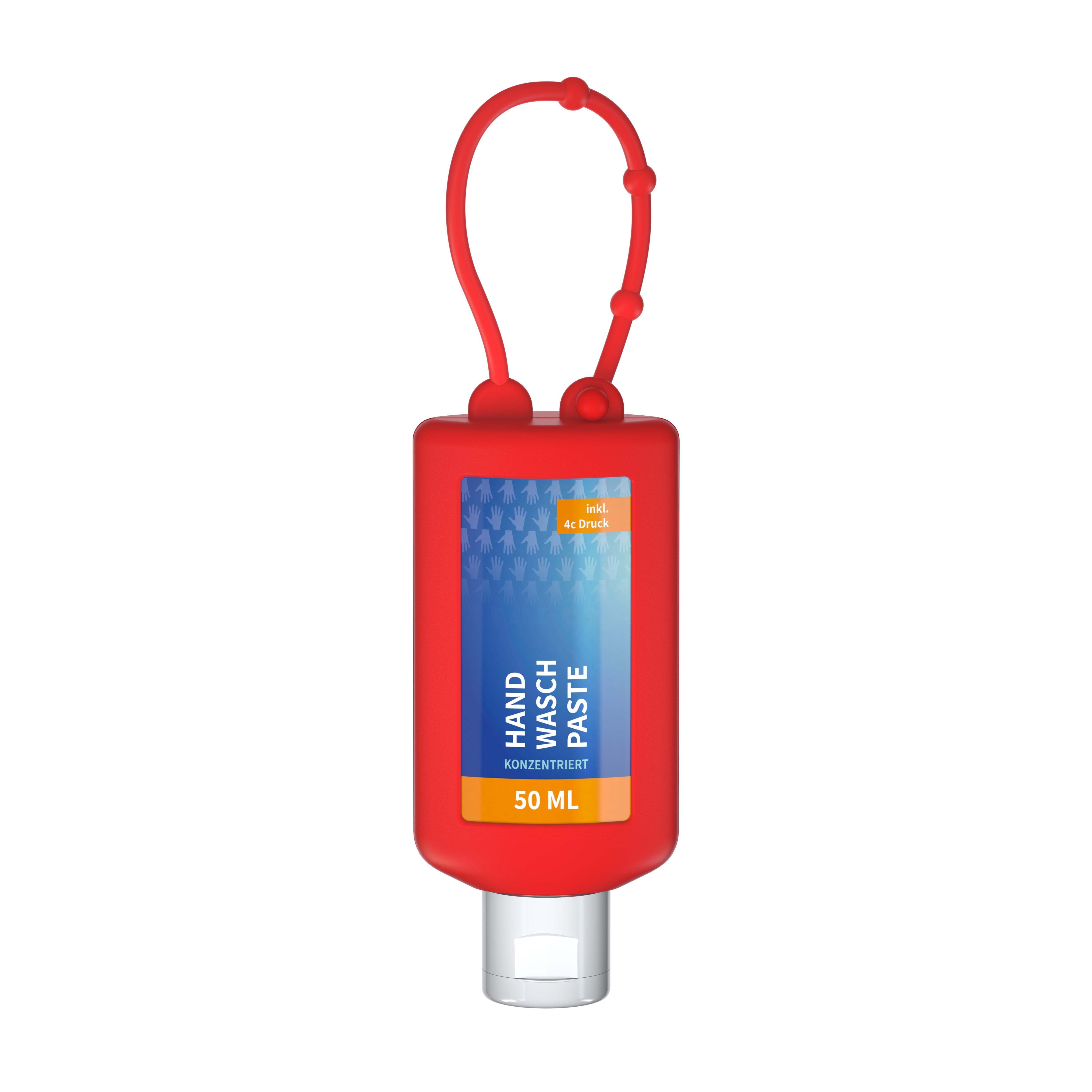 Handwaschpaste, 50 ml Bumper rot, Body Label (R-PET)