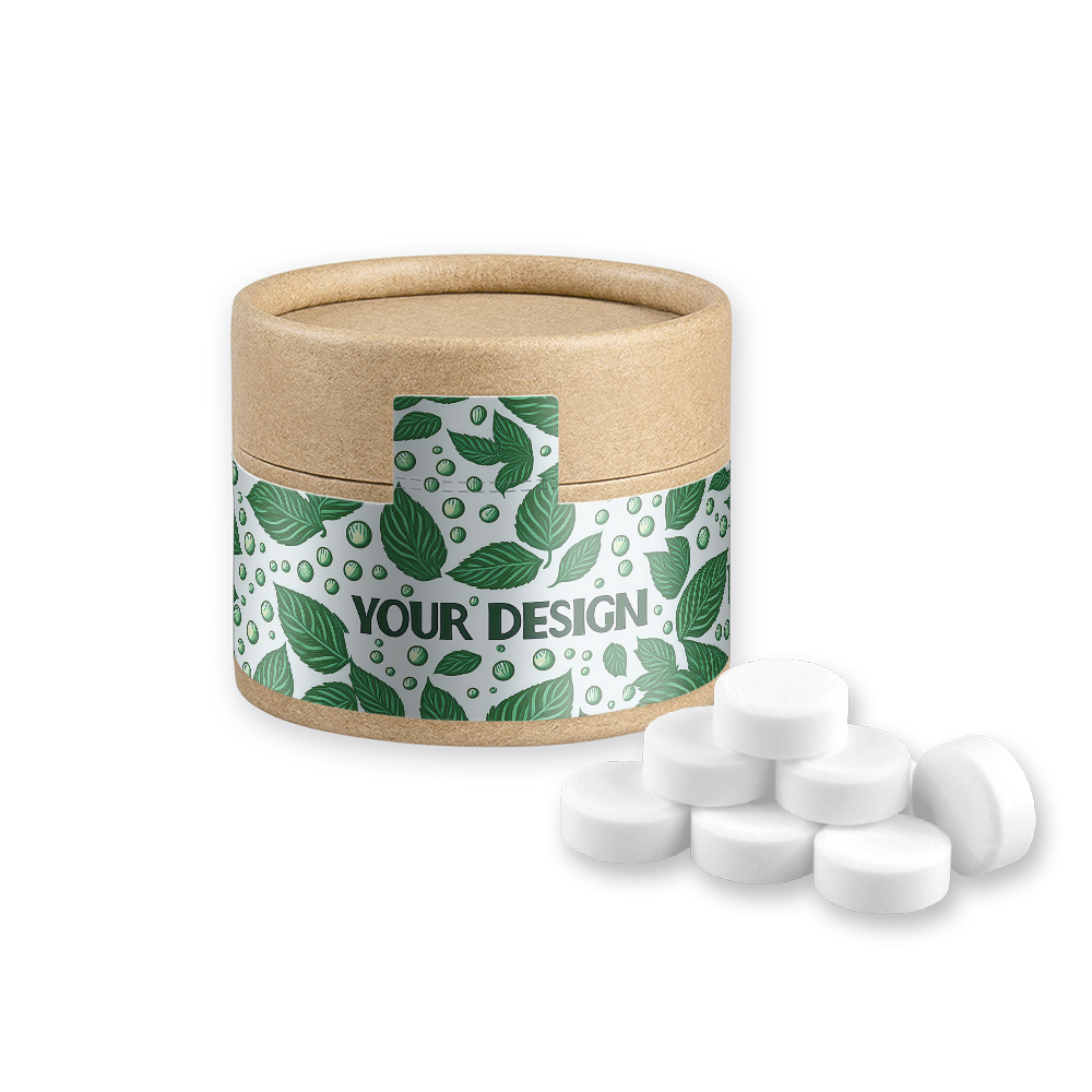 Bio Pfefferminz Drops, ca. 40g, Kraftpapierdose Mini