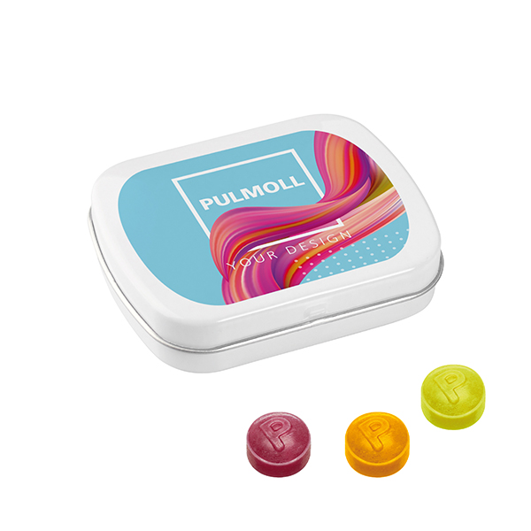 Mini Klappdose mit Pulmoll Pastillen