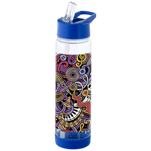 Tutti frutti 740 ml Tritan™ Sportflasche mit Infuser - transparent / blau