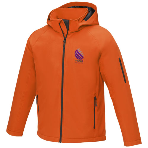 Notus wattierte Softshell Herrenjacke - orange / M