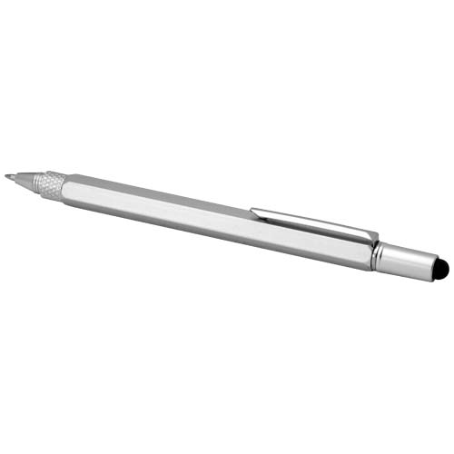 Dora Multifunktionsstift aus recyceltem Aluminium (schwarze Mine)