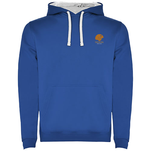 Urban 280 g/m² Kapuzenpullover für Kinder - royalblau / weiss / 5/6