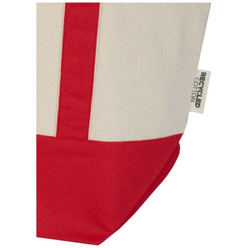 Sam 320 g/m² Tragetasche aus GRS recycelter Baumwolle - rot / natur