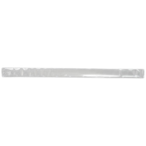 RFX™ Johan 38 cm reflektierendes PVC Sicherheits-Schnapparmband - weiss
