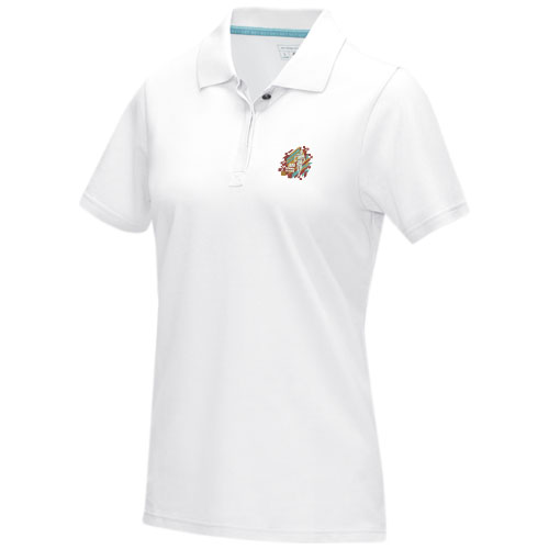 Graphite Poloshirt aus Bio-Baumwolle für Damen - weiss / S