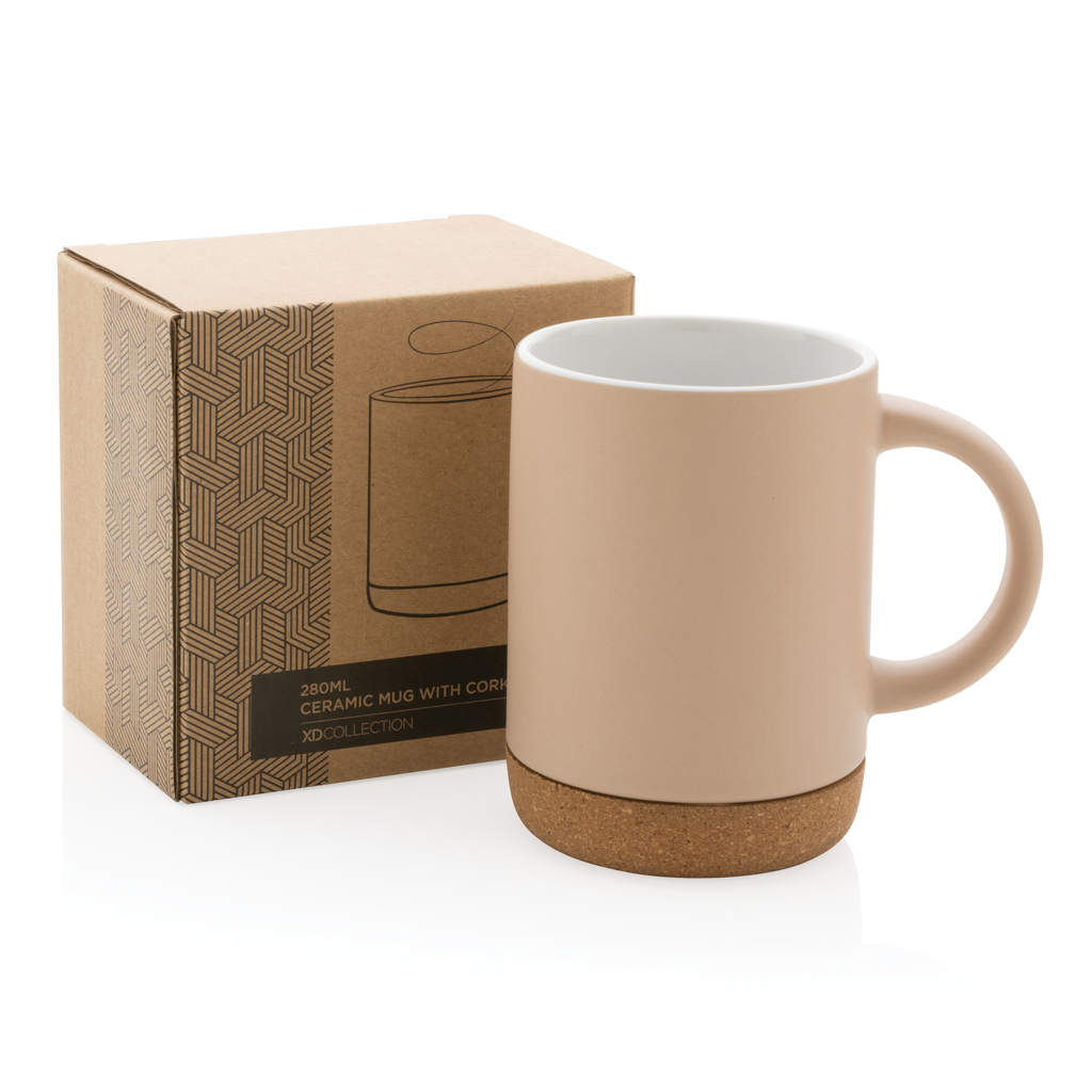 Keramikbecher mit Korkboden, 280ml