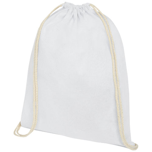 Oregon 140 g/m² Turnbeutel aus Baumwolle 5L - weiss