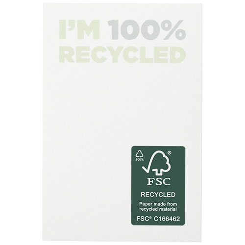 Sticky-Mate® recycelte Haftnotizen 50 x 75 mm  - weiss / 25 Seiten