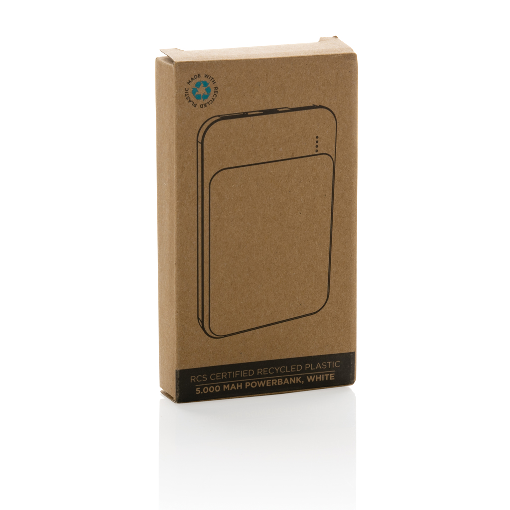 5.000mAh Powerbank aus RCS recyceltem Kunststoff