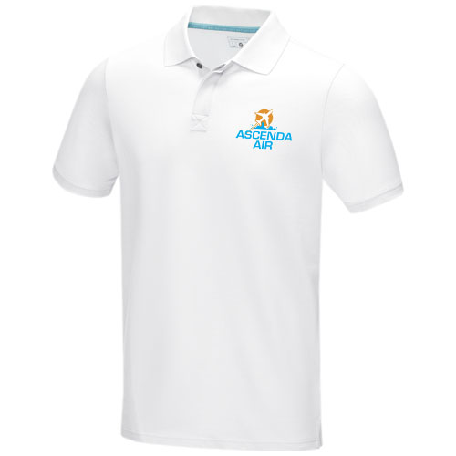 Graphite Poloshirt aus Bio-Baumwolle für Herren - weiss / XS
