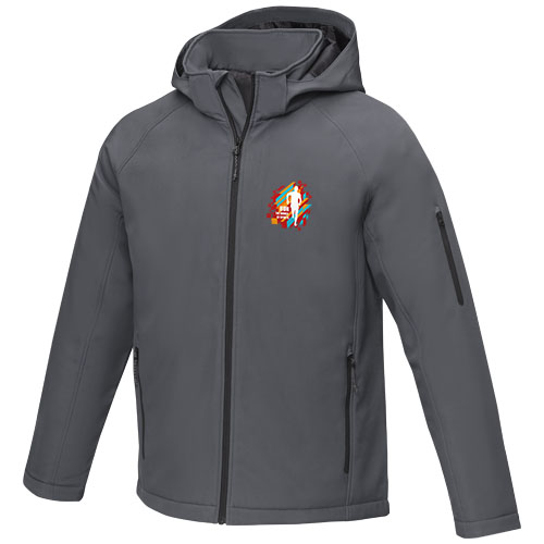Notus wattierte Softshell Herrenjacke - storm grey / M