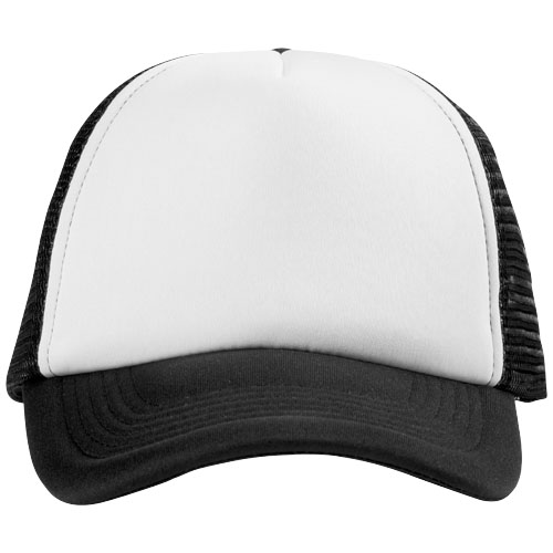 Trucker 100 g/m² Kappe mit 5 Segmenten - schwarz / weiss