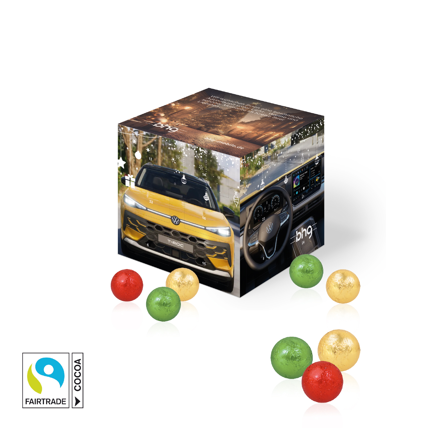 Adventskalender "Cube" mit Fairtrade® Schokolade