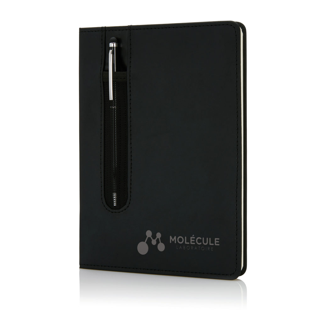 Basic Hardcover PU A5 Notizbuch mit Stylus-Stift