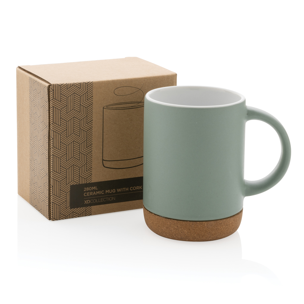 Keramikbecher mit Korkboden, 280ml