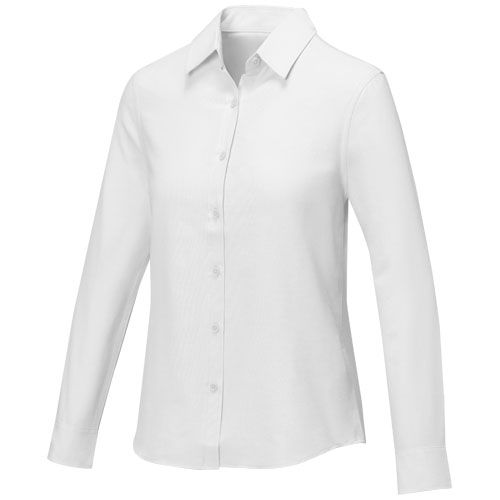 Pollux 130 g/m² Damenbluse mit langen Ärmeln - weiss / XS