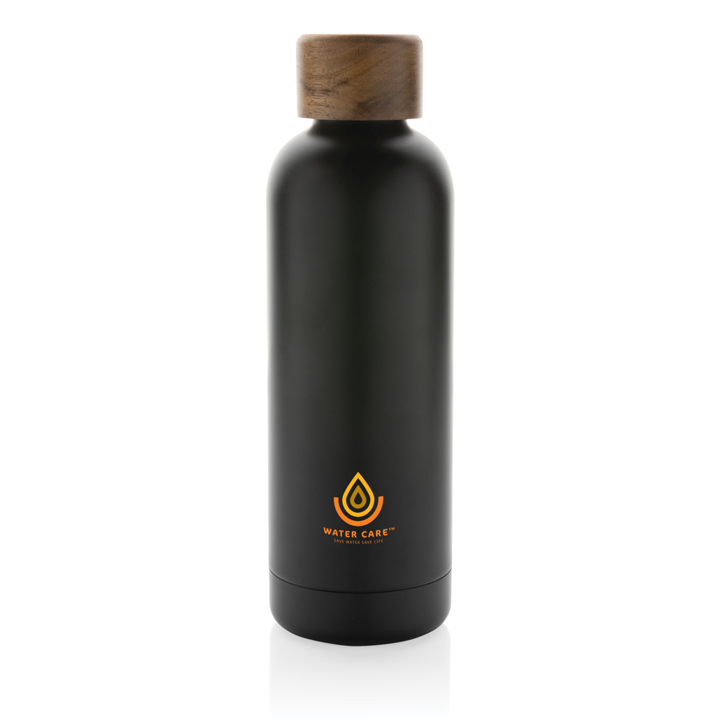 Wood Vakuumflasche aus RCS recyceltem Stainless-Steel