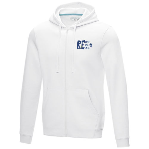 Ruby Hoodie mit durchgehendem Reißverschluss aus Bio-Material für Herren - weiss / XS