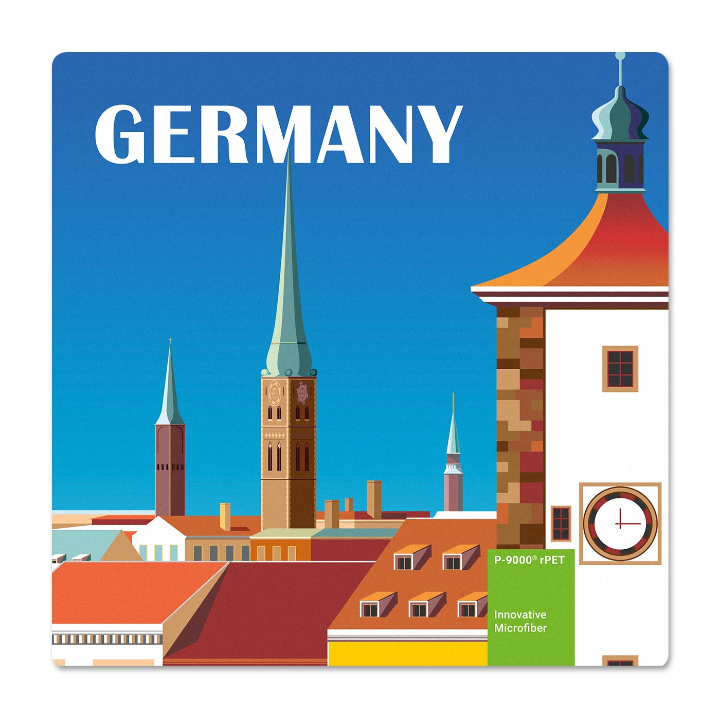 POLYCLEAN rPET Displaytuch 20x20 cm im Pergaminbeutel, All-Inclusive-Paket 