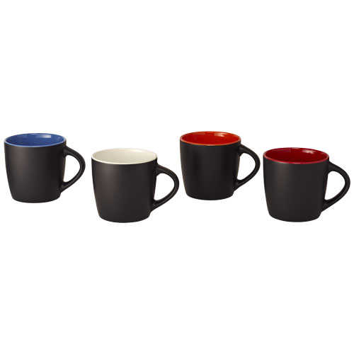 Riviera 340 ml Keramikbecher - schwarz / weiss