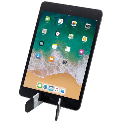 Buna faltbare Tablet- und Smartphonehalterung aus recyceltem Kunststoff - weiss