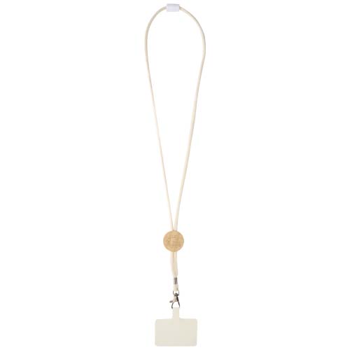 Adhab Smartphone Lanyard mit Bambusdetails - weiss