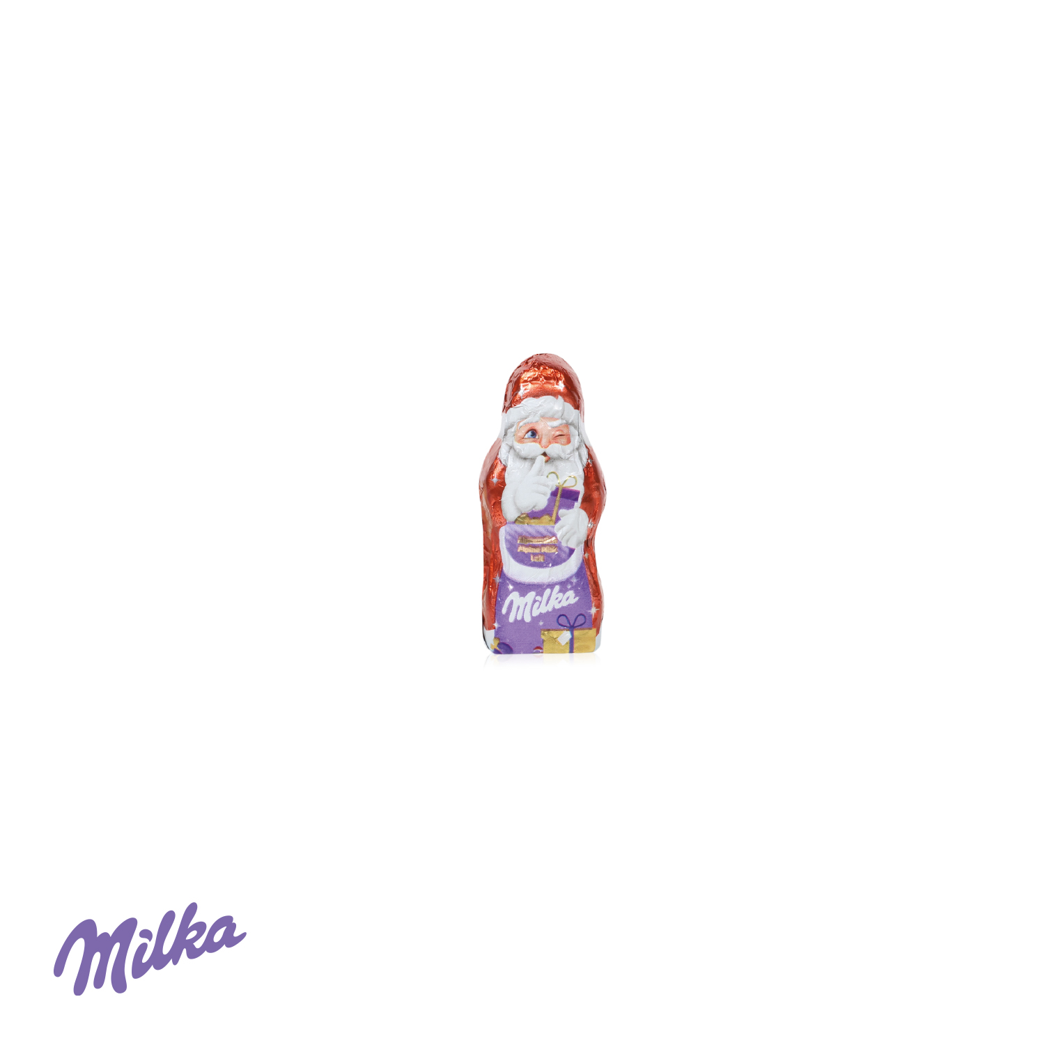 Werbe-Klappkarte mit Weihnachtsmann von Milka