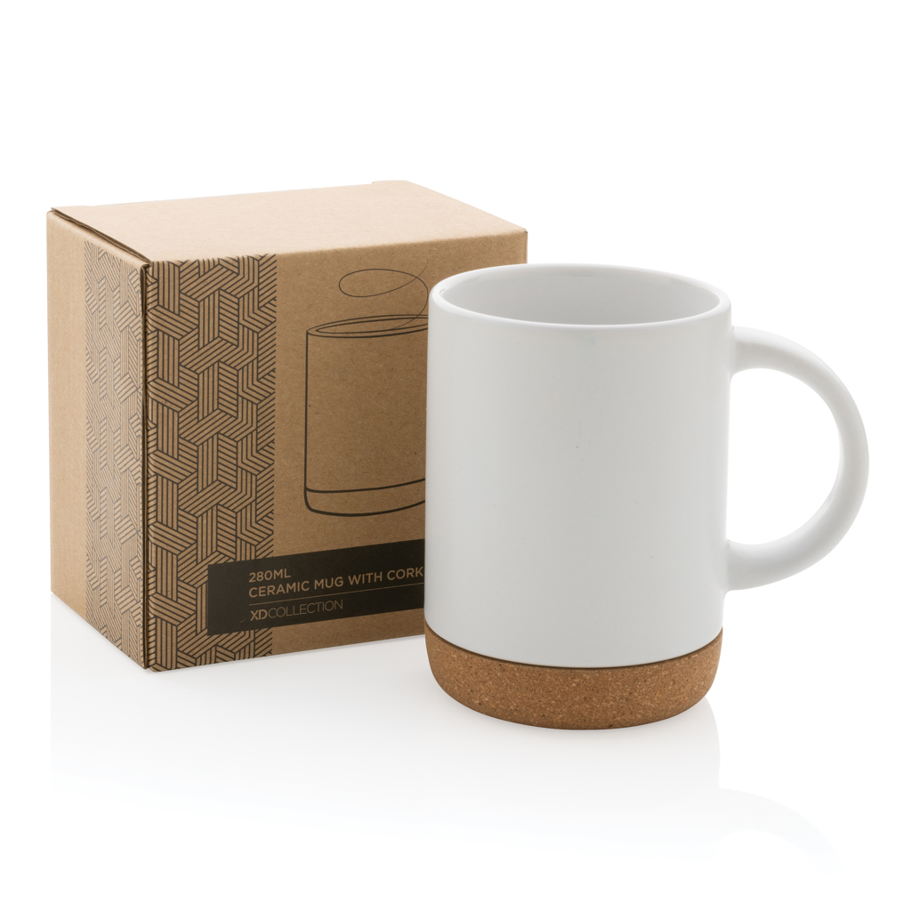 Keramikbecher mit Korkboden, 280ml