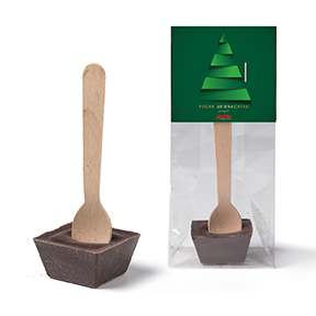 Trinkschokolade am Holzlöffel