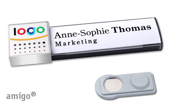 Namensschild amigo® square "alu-print"
