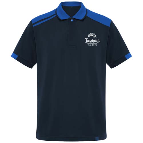 Samurai Kurzärmeliges Poloshirt mit antibakterieller Wirkung, 160 g/m2, unisex  - marineblau / royalblau / S