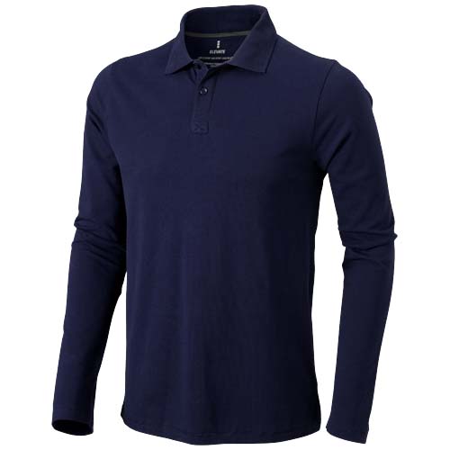 Calgary 180 g/m² Langarm Poloshirt für Herren - navy / XXL