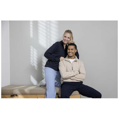 Tin 280 g/m² Aware™ Pullover mit Half-Zip Reißverschluss aus recyceltem Material Unisex - oatmeal / XS