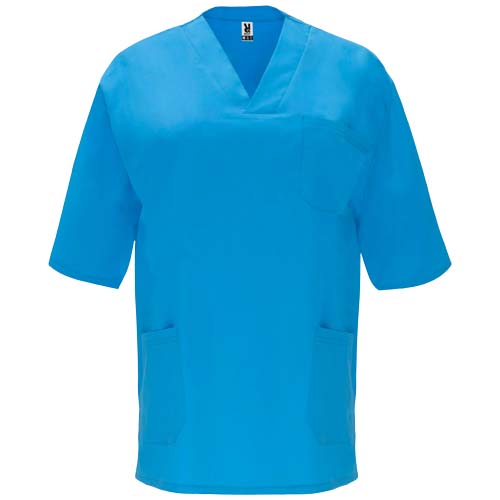 Panacea Kurzärmeliges Arbeitshemd, 160 g/m2, unisex  - donau-blau / XS