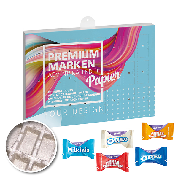Premium Marken-Adventskalender PAPIER mit Milka Favor.Mix