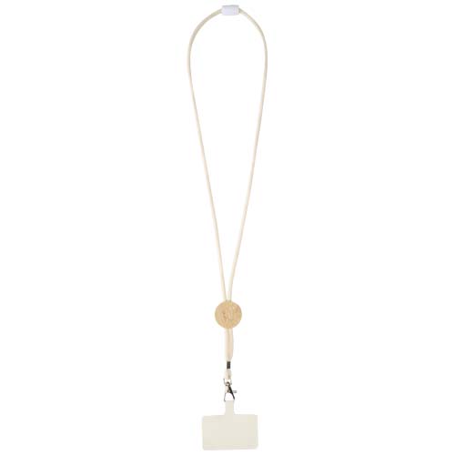 Adhab Smartphone Lanyard mit Bambusdetails - weiss