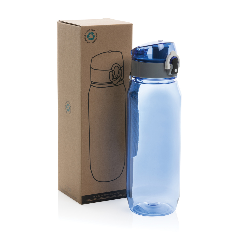 Yide verschließbare Wasserflasche aus RCS rec. PET, 800ml