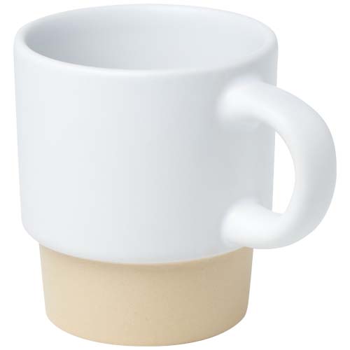 Olympia 130 ml stapelbarer Expresso Becher mit Tonboden - weiss