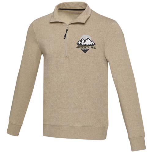Tin 280 g/m² Aware™ Pullover mit Half-Zip Reißverschluss aus recyceltem Material Unisex - oatmeal / XS
