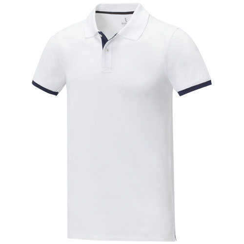 Morgan 200 g/m² Polo für Herren, zweifarbig - weiss / XS