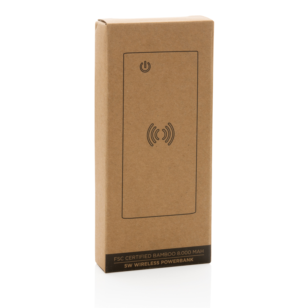 8.000mAh Bambus-Wireless-Powerbank