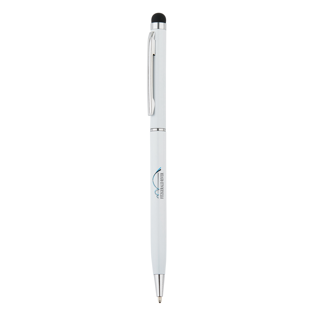 Schlanker Aluminiumkugelschreiber mit Stylus
