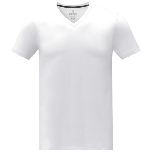 Somoto T-Shirt mit V-Ausschnitt für Herren   - weiss / XS