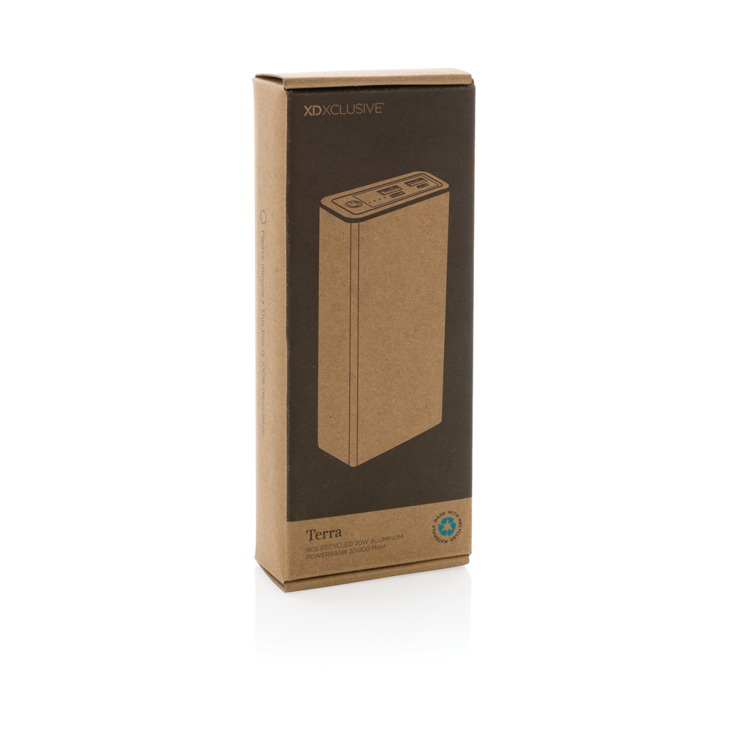 Terra 20.000mAh 20W Powerbank aus RCS recyceltem Aluminium