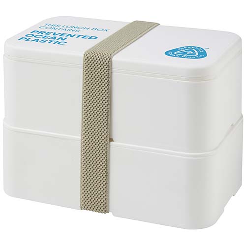 MIYO POP 700 + 700 ml doppelschichtige Lunchbox - weiss