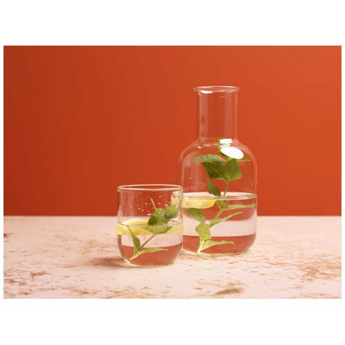 Amelie Set aus Glaskaraffe und Tasse, matt