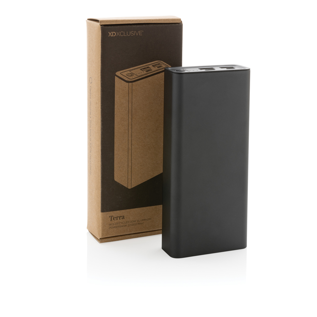Terra 20.000mAh 20W Powerbank aus RCS recyceltem Aluminium