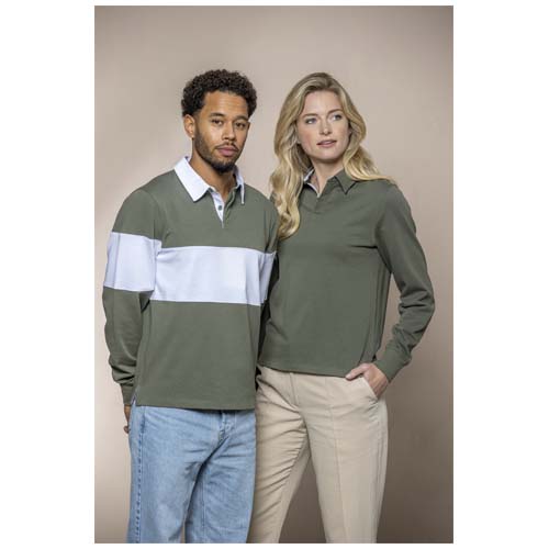 Clyde Rugby Polo Sweatshirt Unisex - oatmeal / XS