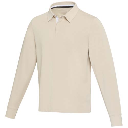 Clyde Rugby Polo Sweatshirt Unisex - oatmeal / XS